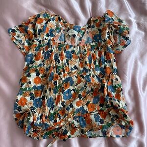 Beautiful Floral Print Women's Blouse